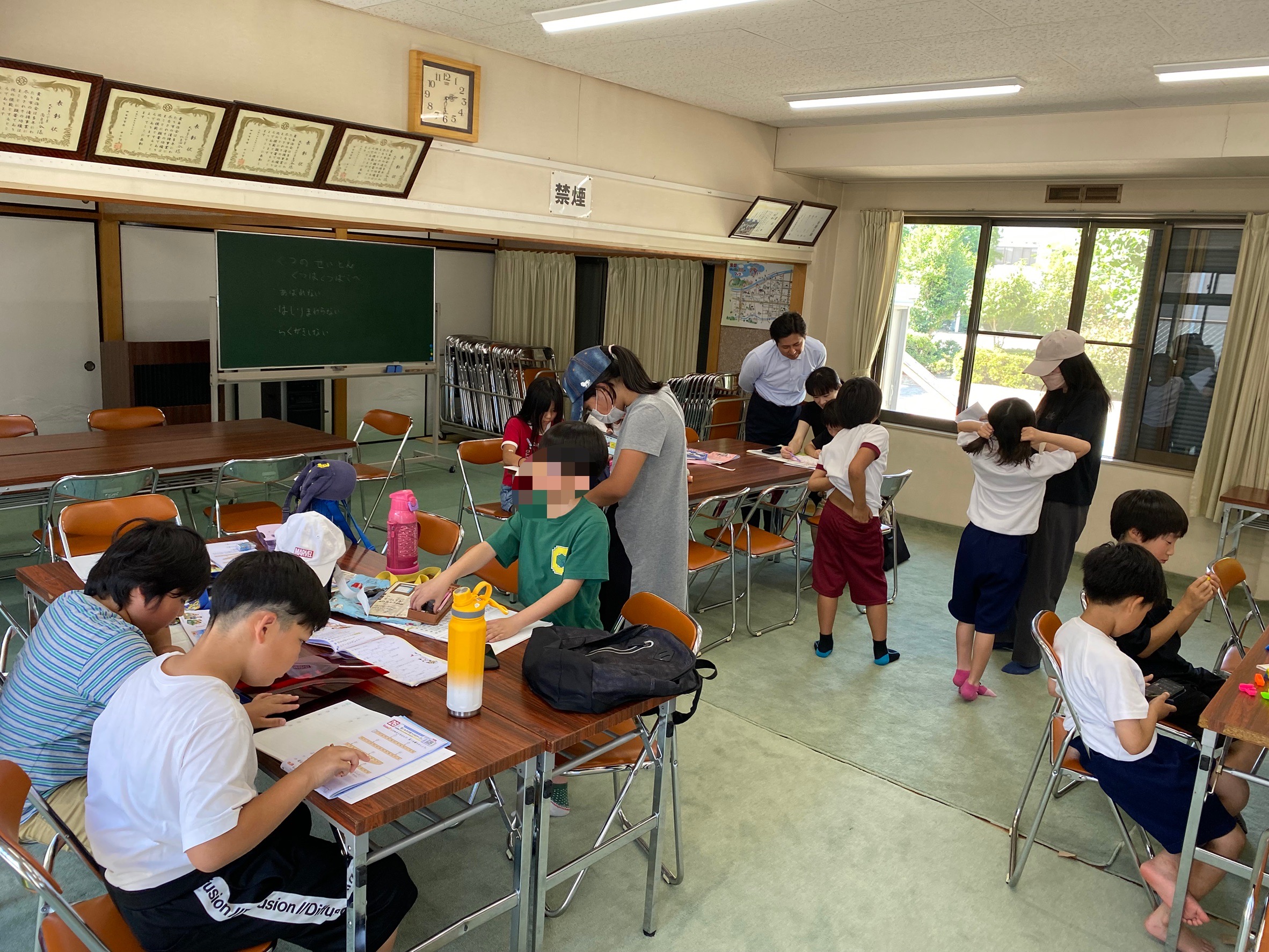 宿題やっている様子