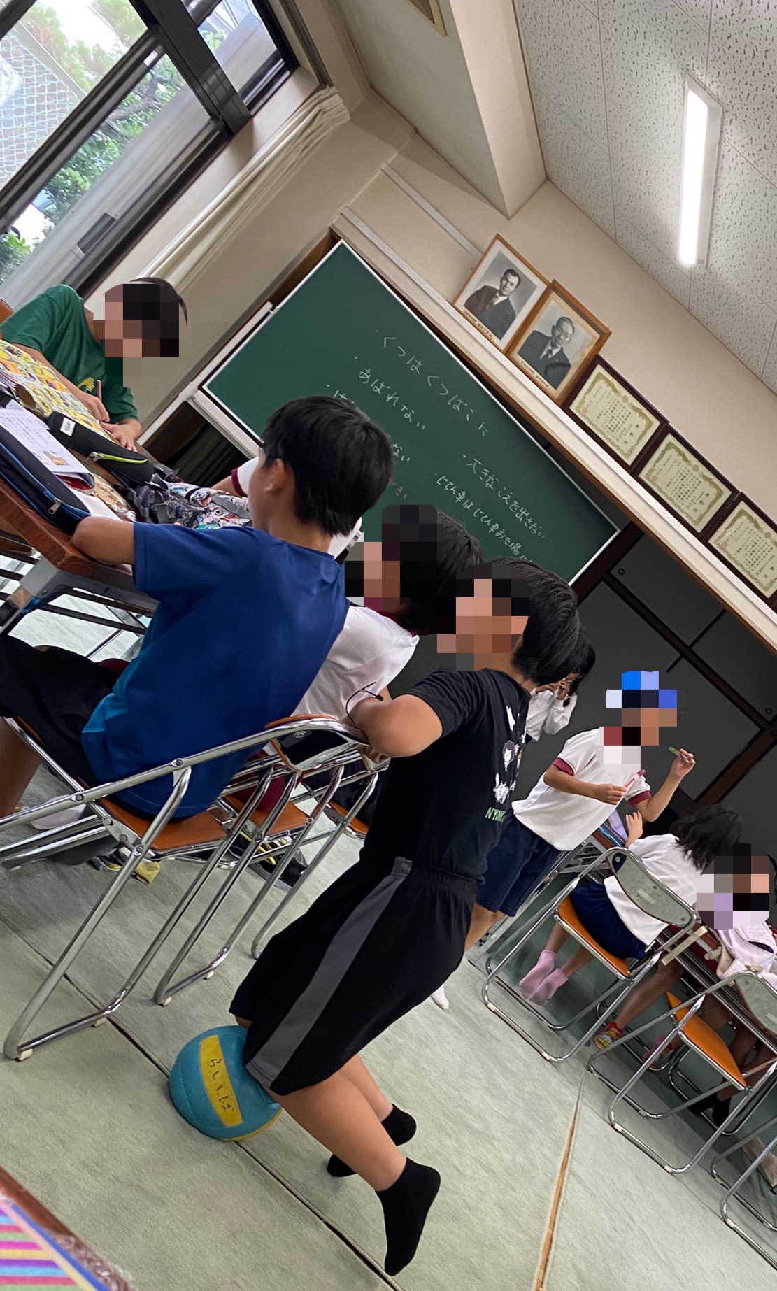 宿題やっている様子