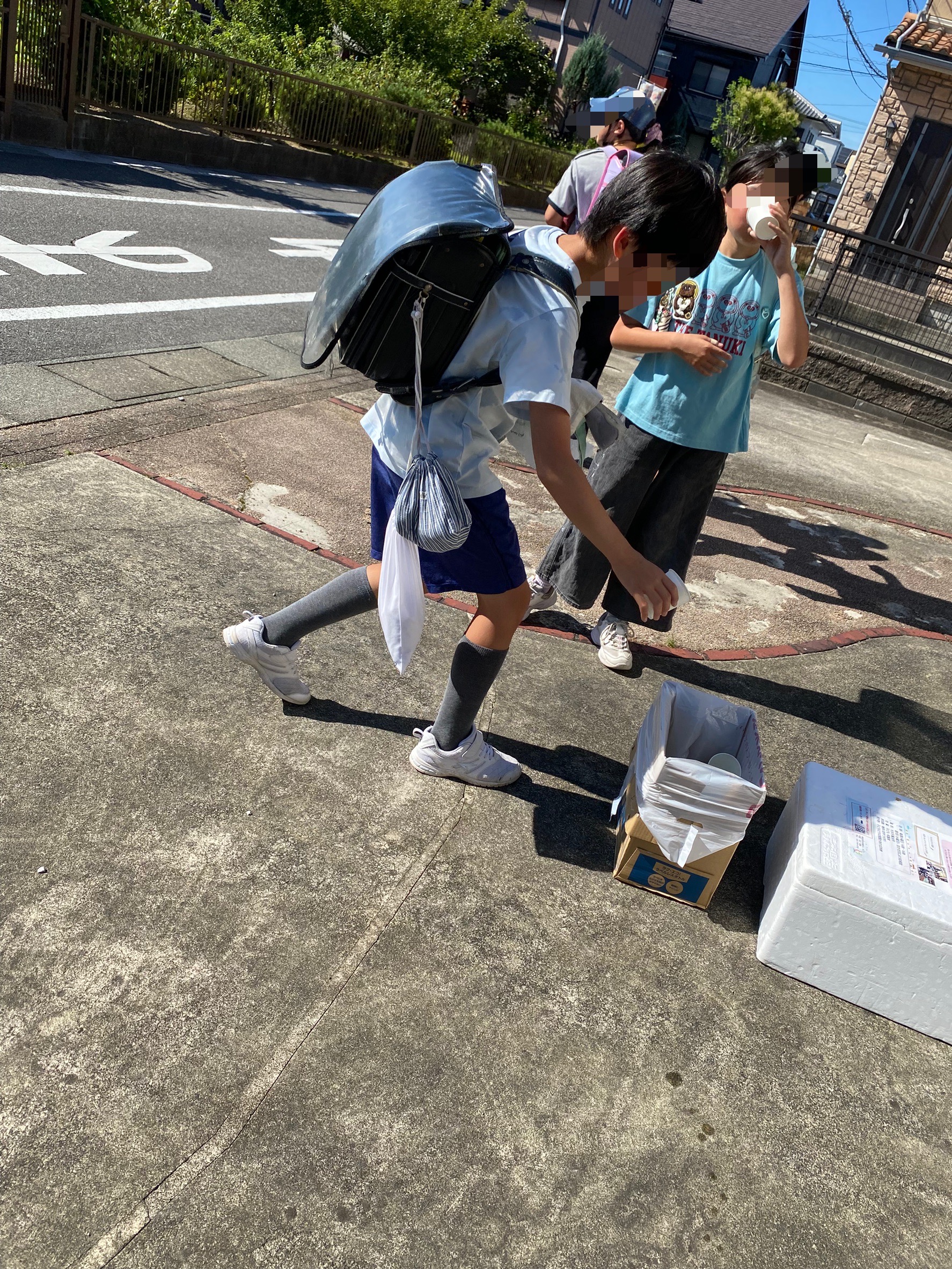 水配りの様子