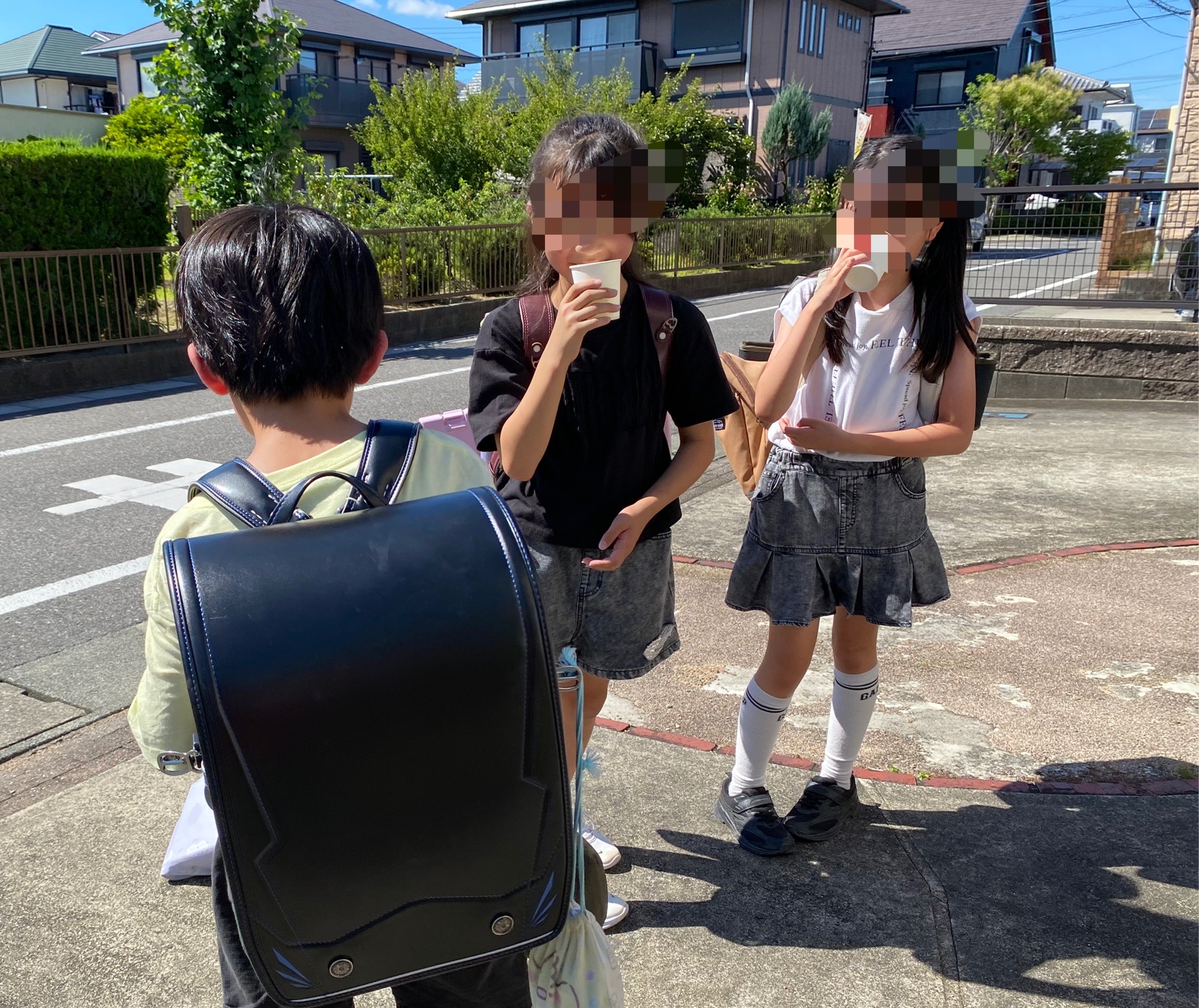 水配りの様子