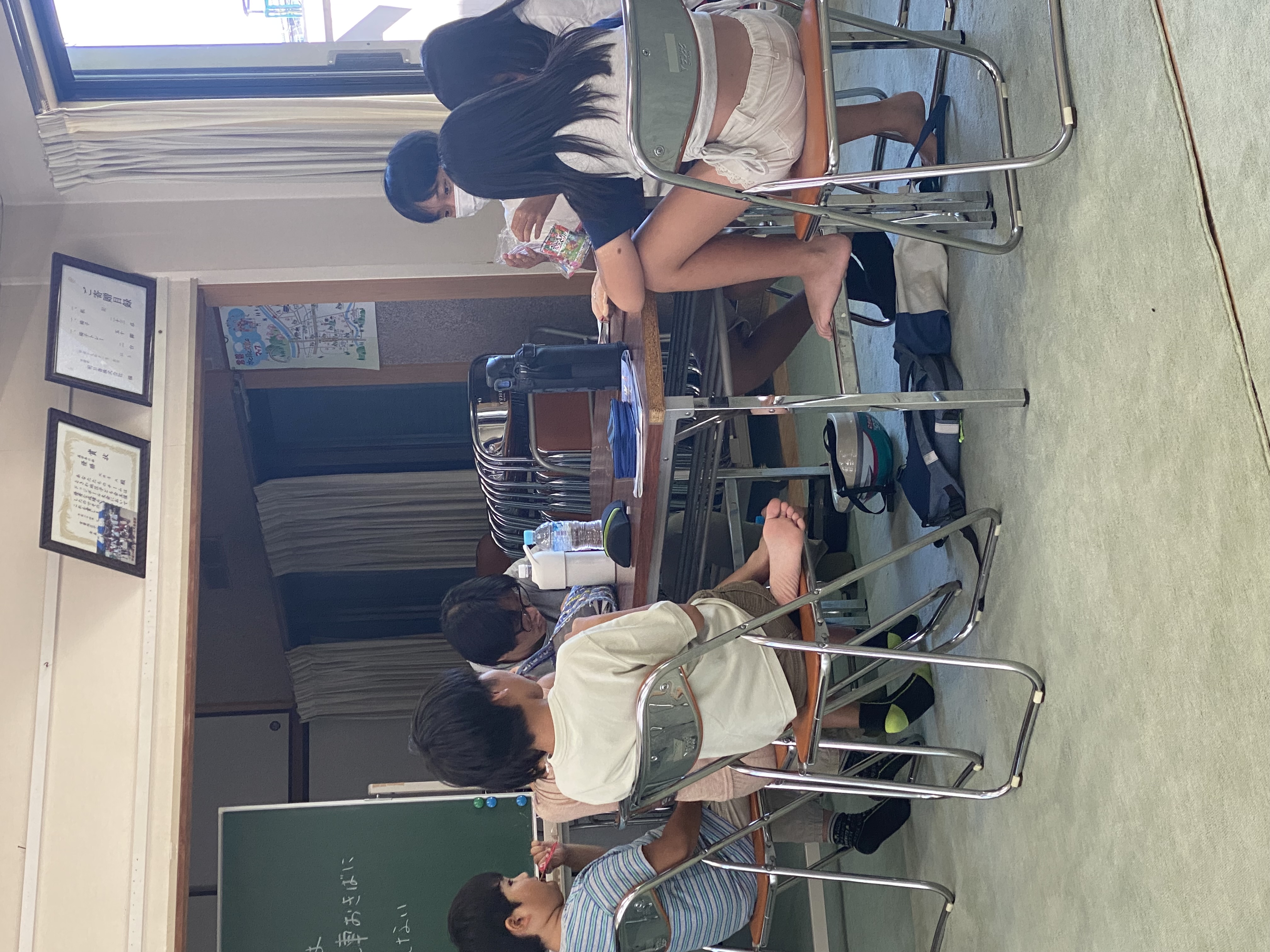 宿題やっている様子